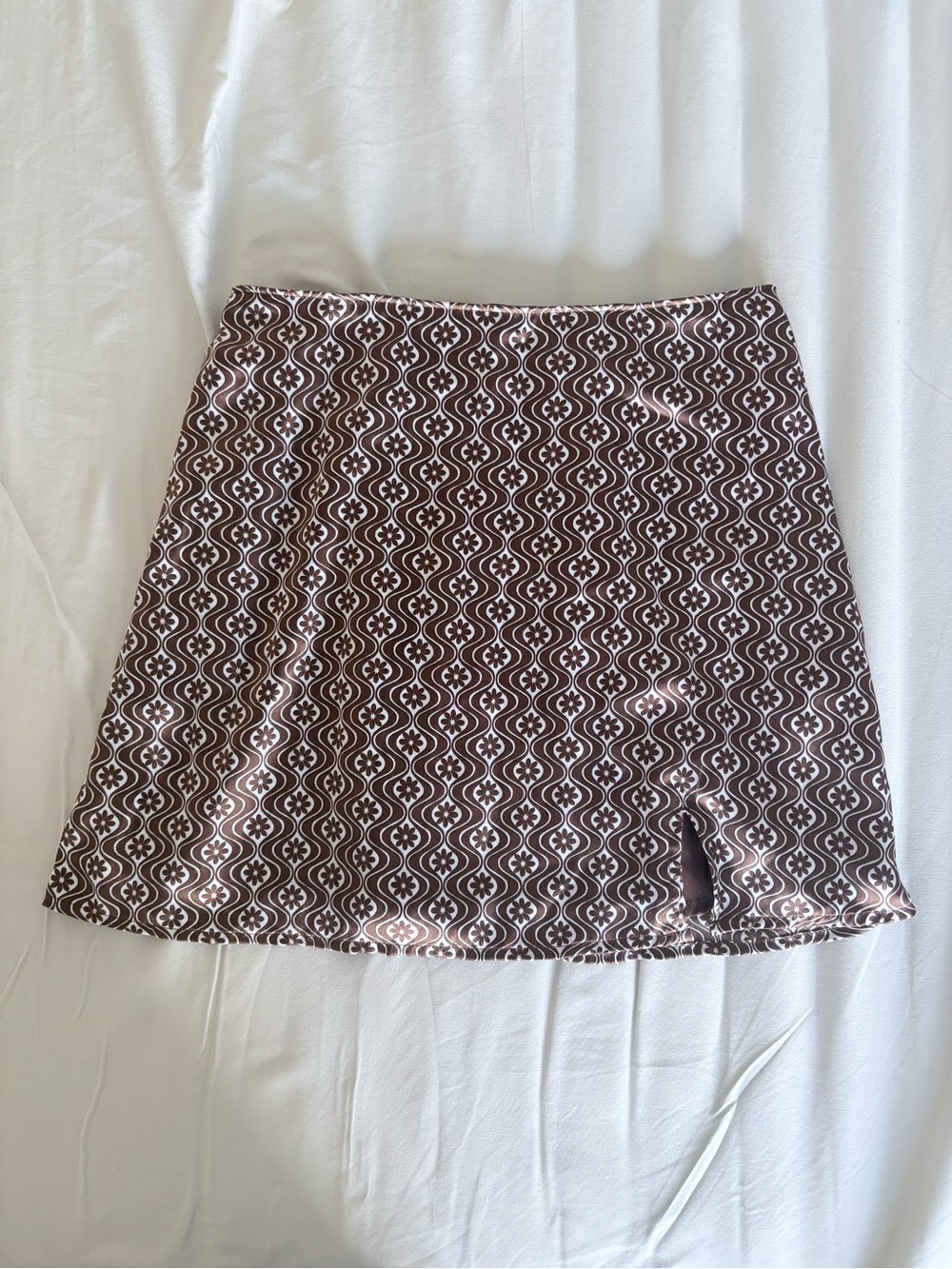 Hollister Brown and White Mini Skirt